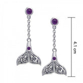 Celtic Whale Tail Sterling Silver Post Earring